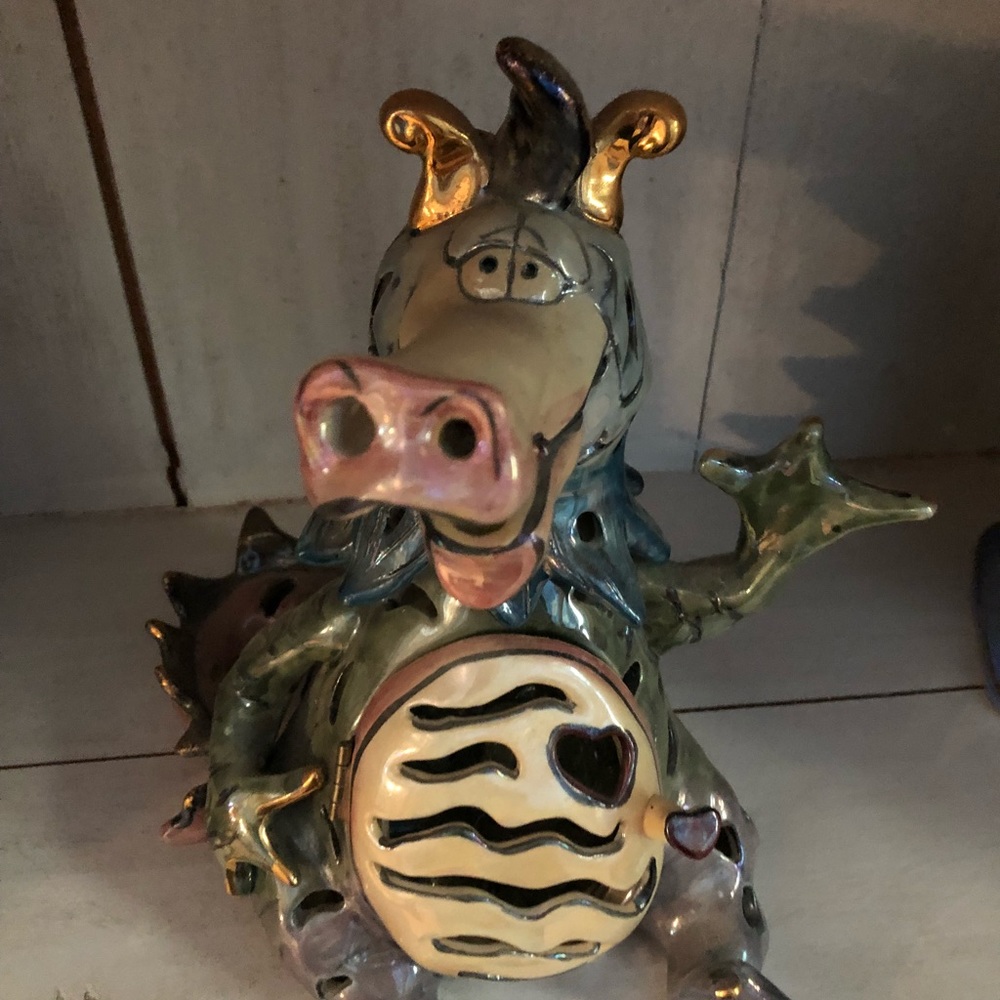 Discontinued Blue Sky Dragon Candle Warmer